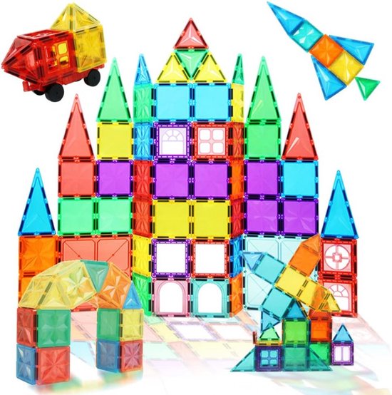 ApexArte® Magnetische Knikkerbaan - Kinderspeelgoed 1 jaar - Magnetic Tiles - Bouwspeelgoed