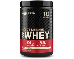 Optimum Nutrition Gold Standard 100% Whey Protein - Vanilla Ice Cream - Proteine Poeder - Eiwitshake - 10 doseringen (300 gram)