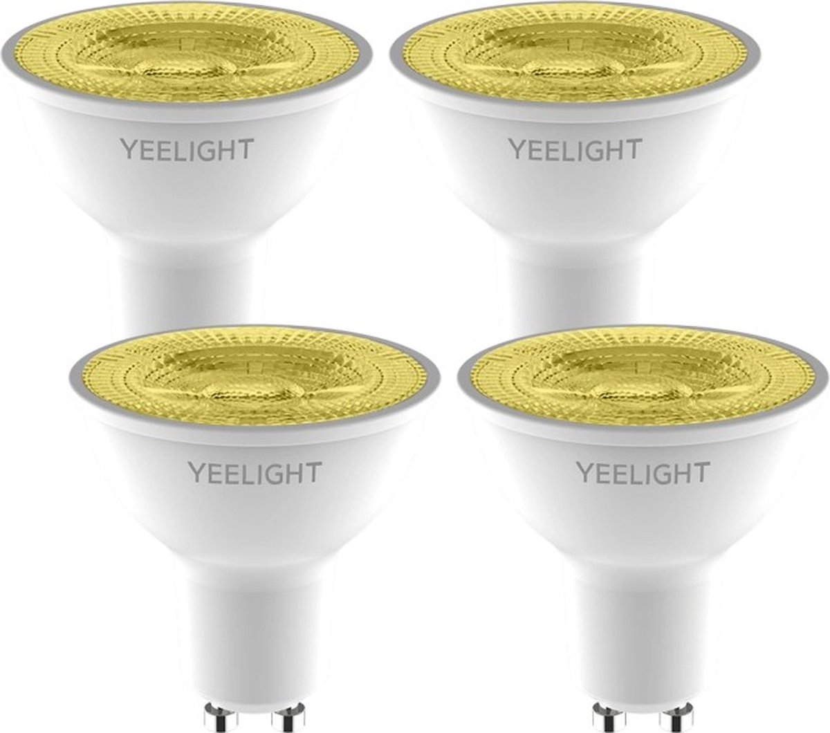 Yeelight slimme led spots - GU10 fitting - Warm Witte lichtkleur - Set van 4 - Smart spot - Amazon Alexa - Slimme verlichting
