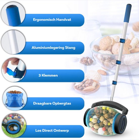 Notenroller - Notenraper Ergonomisch Ontwerp - Walnootraper Voor Efficiënt Verzamelen - Medium Formaat — afbeelding 4