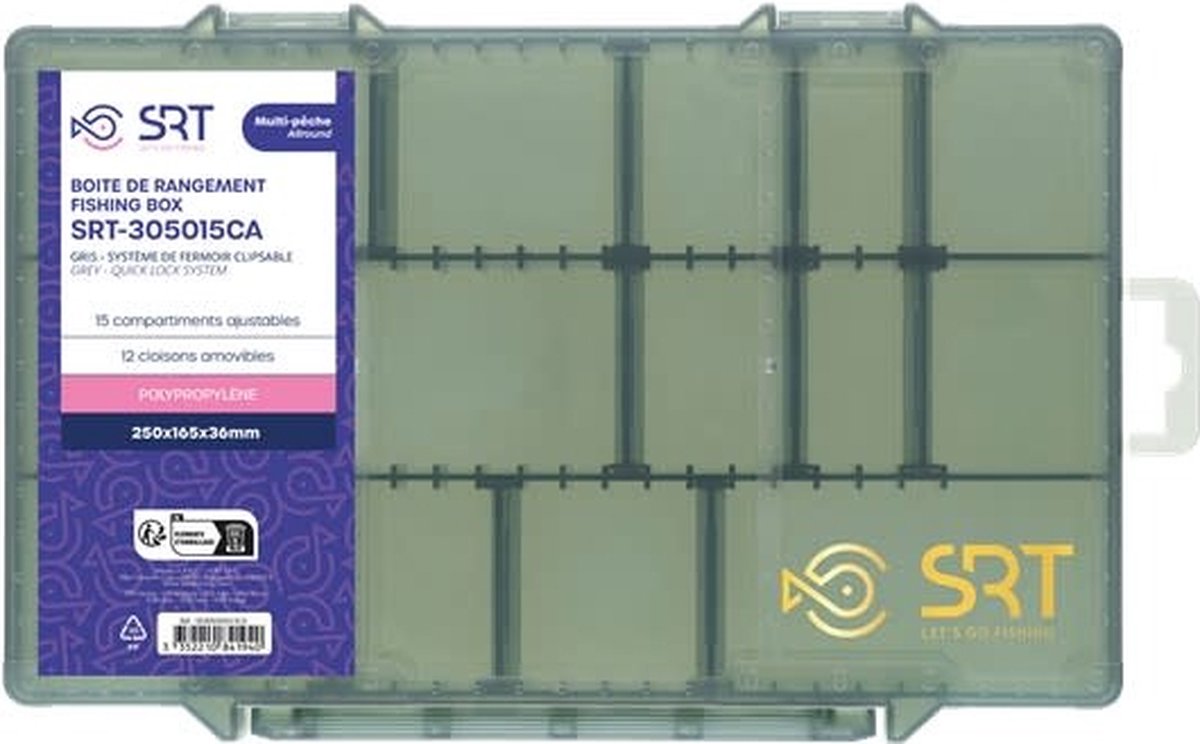 Sert SRT Opbergbox 305015CA - 15 Compartimenten Verstelbaar