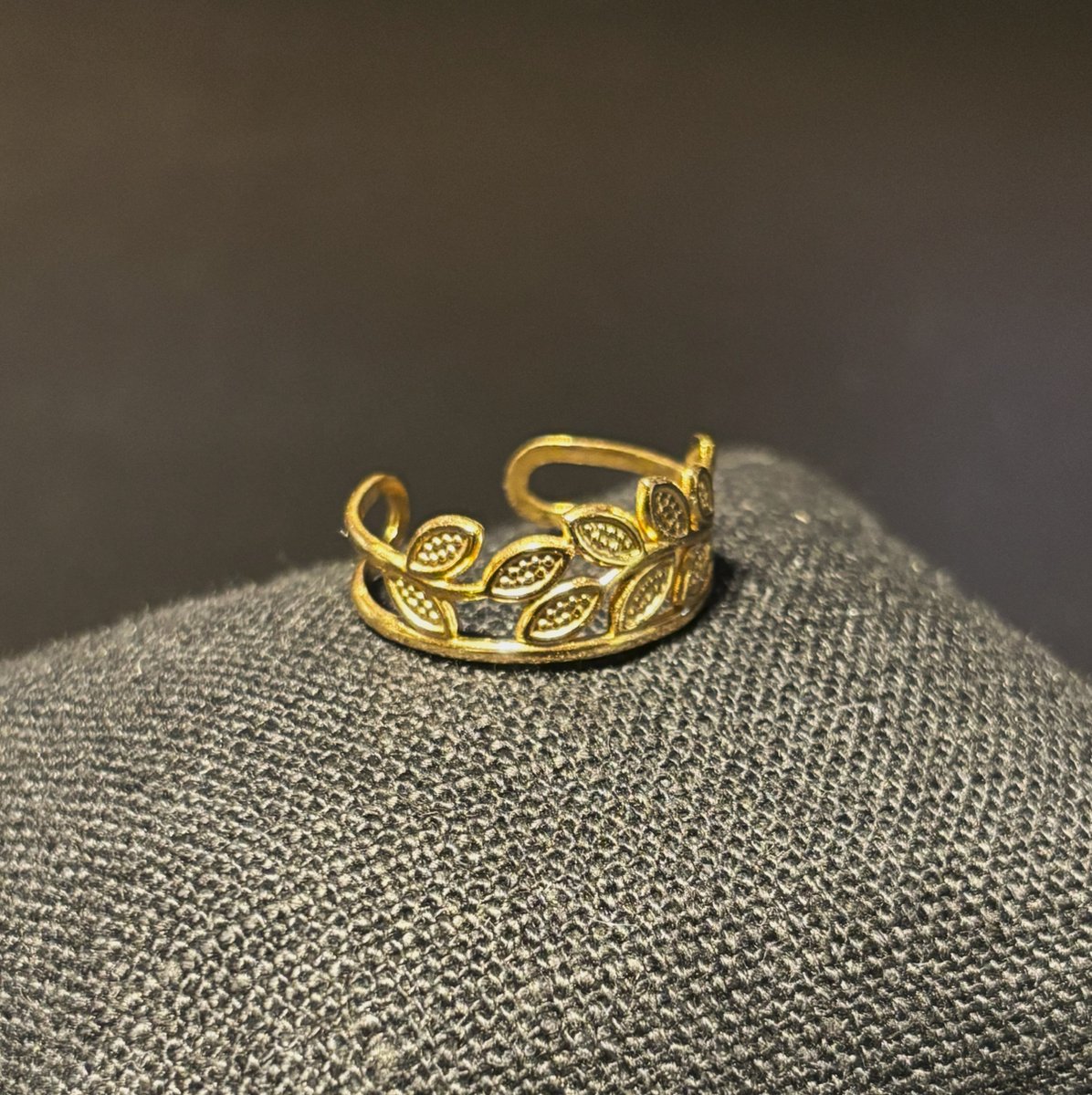 No-Fade Goud-Stijl Vergulde 'Olijfboomtak' Stijl Ring Sieraden Voor Dames En Heren