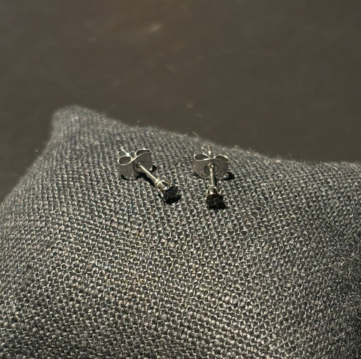 No-Fade Zilver-Stijl Oorbellen met Zwarte Zirconia Edelsteen Sieraden Voor Dames En Heren