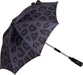 NOUVEAU ! Bellasol - Landau / poussette Parasol universel - Revêtement spécial résistant aux UV - Léopard noir / gris - Garantie 1 an