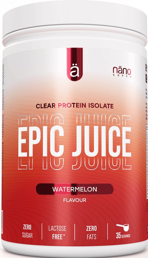 Foto: Nanosupps epic juice clear whey 875g watermelon eiwitten helder eiwit