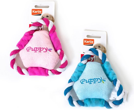 Flamingo Karlie Puppy Frisbee Roze of Lichtblauw
