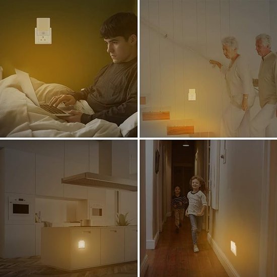 Equivera Stekkerlamp met Bewegingssensor - Stekkerlamp met Bewegingssensor - Stopcontact Lamp - Stopcontact Lamp met Bewegingsmelder - Binnen Lamp - Woonkamer Lamp - Stekker Nachtlamp - Nachtlampje met Bewegingssensor - Lichtsensor Lamp van Equivera — afbeelding 3