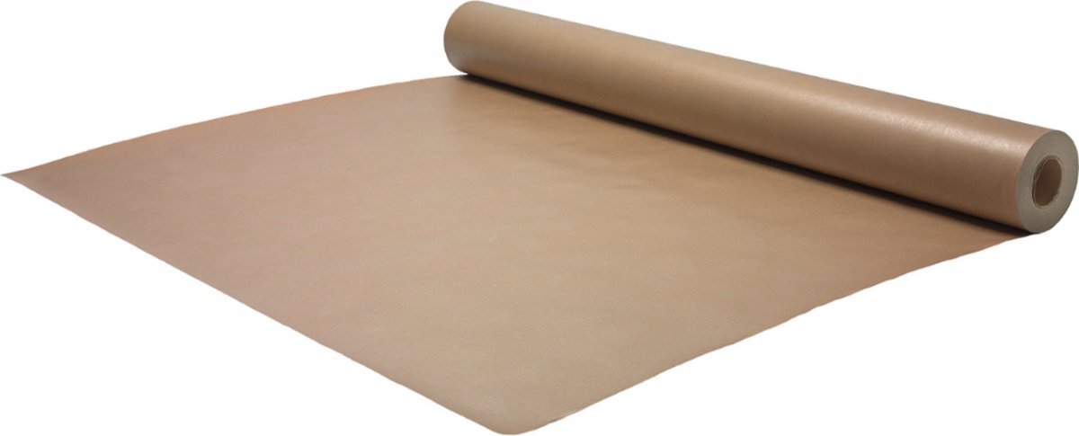 AVOID® Stucloper Karton Wit/Bruin 50M² - Gelamineerde Vloerbescherming voor Schilderen, Bouw & Renovatie - Professionele kwaliteit - Waterdicht en Herbruikbaar - Extra Sterk 250gr/m² - 1.20M Breed