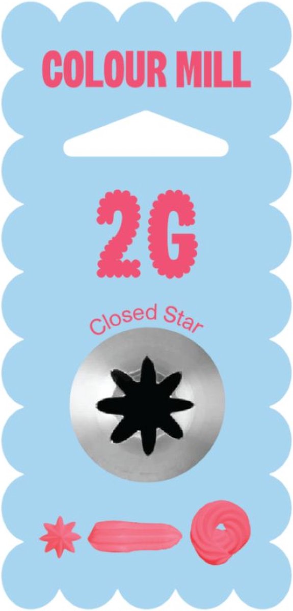 Colour Mill Piping Tip - 2G M Closed Star - Spuitmondje Ster