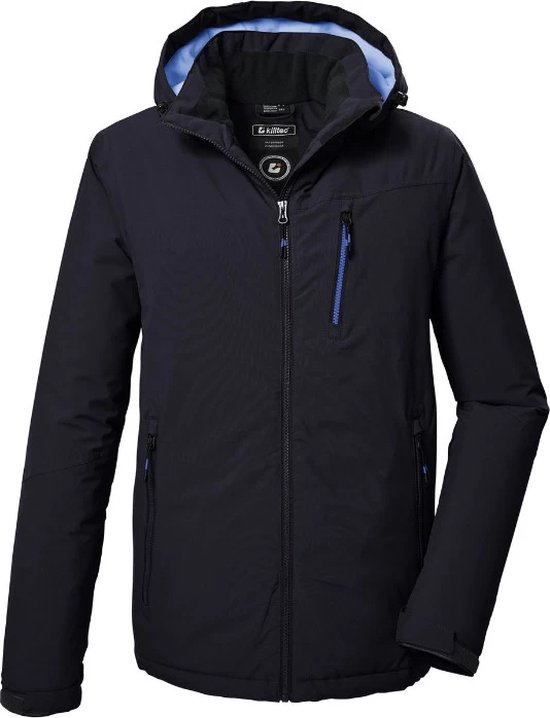 killtec Heren ski-jack/functionele jas met afritsbare capuchon en sneeuwvanger KSW 45 MN SKI JCKT, staalblauw, XXL, 38699-000