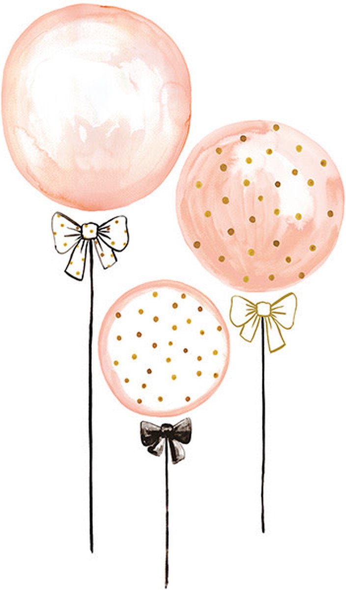 Lilipinso Flamingo Ballon XL - Muursticker (op=op)
