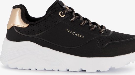 Skechers Uno Lite meisjes sneakers zwart goud - Maat 36 - Extra comfort - Memory Foam