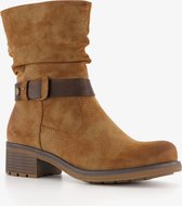 Blue Box dames boots met lage hak cognac - Maat 37