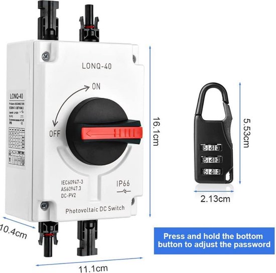 Disconnection Module With Fuse Disconnect Switch Fuse Automatic 32 A 1200 V DC Separation Switch PV ...