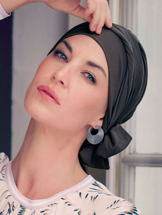 turban bb beatrice avec rubans - coiffure christine - chimio - alopécie