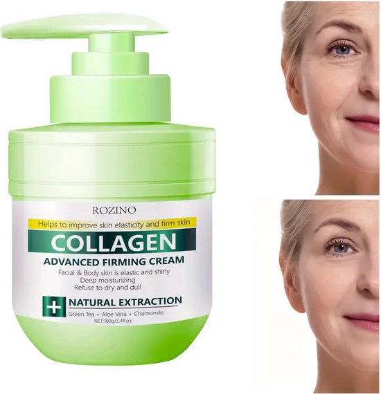 Collageen Verstevigende Crème voor Gezicht en Lichaam - Diepe Hydratatie, Verbetert Elasticiteit & Glans