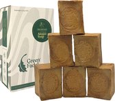 GREEN FADEL Aleppo Zeep Original 6 x 200g, Aleppo Zeep Olijfolie en Laurierolie, Olijfoliezeep, Kernzeep, Natuurlike Zeep, Aleppo Soap, Handgemaakte, Vegan, voor Gezicht en Lichaam