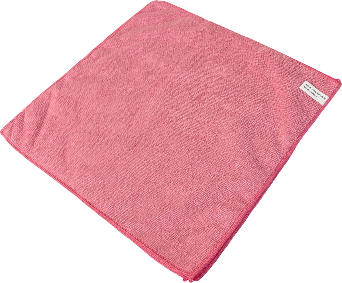 Microvezeldoekjes gerecycled rEco rood roze 10 stuks - duurzaam schoonmaken - gerecycled polyester