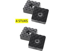 Actie4you® - Rubberen Voetjes - Vierkant - Rubber Dopje - Meubelonderzetter - Onderzetters -Trillingsdemper - Anti Slip - 22x22mm – 4 Stuks - Zwart