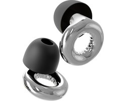 Holy Earplugs - Oordoppen voor Festivals en Concerten - Oordopjes Festival - Partyplugs - Herbruikbare Festival Oordopjes met Opbergcase - Gehoorbescherming Tot 26 dB - 4 Maten XS/S/M/L - Zilver