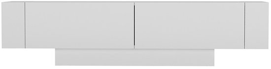 Top view van een witte tv-meubel.