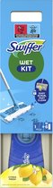Kit de démarrage pour nettoyant pour sols Swiffer avec 1 nettoyant pour sols et 6 lingettes humides pour sols