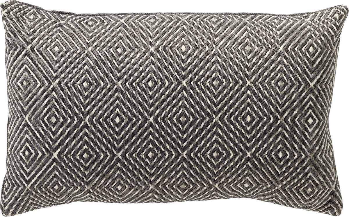 Dutch Decor VERANO - kussenhoes outdoor 30x50 cm - waterafstotend en uv-bestendig - Charcoal Gray - antraciet