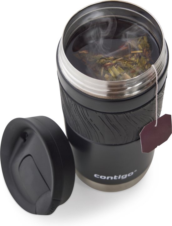 Contigo Huron Snapseal thermosbeker, roestvrijstalen isoleerbeker, koffiebeker-to-go, lekvrij, houdt tot 7 uur warm, vaatwasserbestendig BPA-vrij deksel, 470 ml