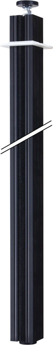 Qbryte aluminium kabelzuil office, vierkant, 330cm, mat-zwart