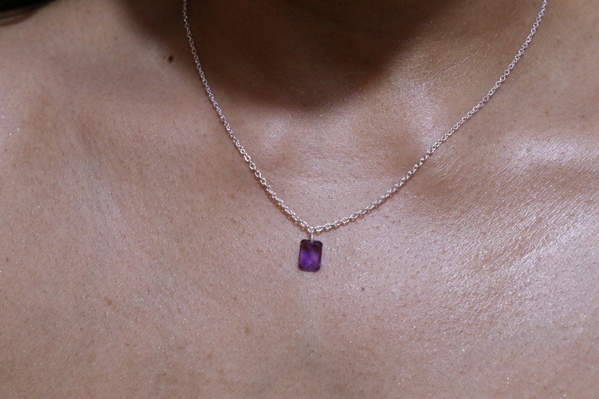 Amethist edelsteen ketting