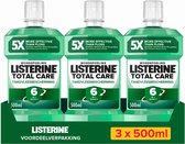 Bol.com LISTERINE Mondwater Total Care Tandvleesbescherming - mondspoeling - complete bescherming en gezond tandvlees - 3 x 500 ml aanbieding