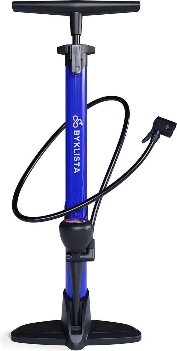 Goodivery ® Fietspomp met alle ventielen, grote manometer, 12 bar, extra ventieladapter, gratis e-book, staande fietspomp, premium staande luchtpomp, fietspomp