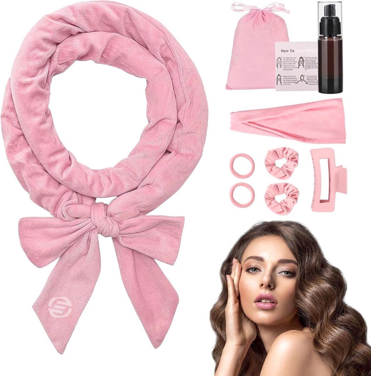 Heatless Curls - Haar Kruller - Haarkruller - Krullen zonder Warmte - Krullen zonder Hitte - Krullend Haar Producten - Haarrollers - Krulspelden - Heatless Curls Tool - Heatless Curler