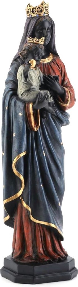 Veronese Design Belld/figuur - Zwarte Madonna met kindje Jezus - Zeer bijzonder en gedetailleerd - (hxbxd)ca. 26,3cm x 8cm x 6cm