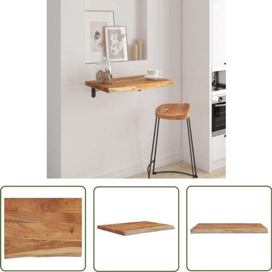 Wandschap rechthoekig natuurlijke rand 100x30x2,5 cm
