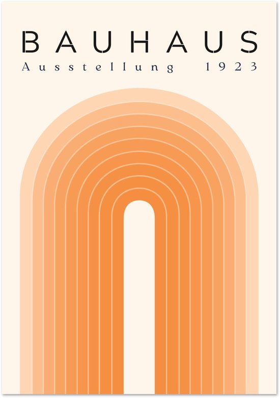 Affiche Bauhaus - Rainbow Orange 70x100 cm