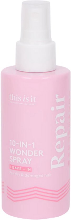 Foto: This is it 10 in 1 leave in wonder spray 150ml haarspray voor gezond pluisvrij en gehydrateerd haar leave in repair spray