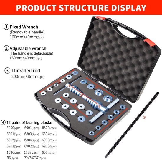 Kit De Presse De Roulement De Vélo Universel En Alliage D'aluminium