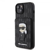 Coque arrière Karl Lagerfeld iPhone 15 Plus - SAFFIANO CARDSLOT - Noir