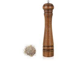Eiken Pepermolen - Houten Pepermolen - Grote Capaciteit Pepermolen - Pepermolen - Zeezoutmolen - met Verstelbare Grove en Fijne Rotor - voor uw keuken