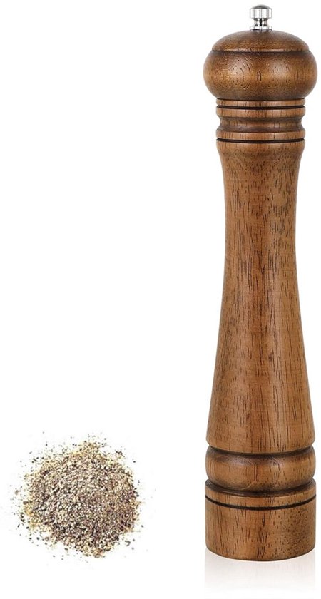 Moulin à poivre en Chêne - Moulin à poivre en bois - Moulin à poivre grande capacité - Moulin à poivre - Moulin à sel de mer - avec rotor grossier et fin réglable - pour votre cuisine