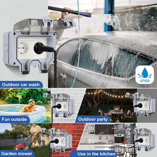 Waterdichte Contactdoos Voor Buitengebruik, Stofdicht, Isolatie