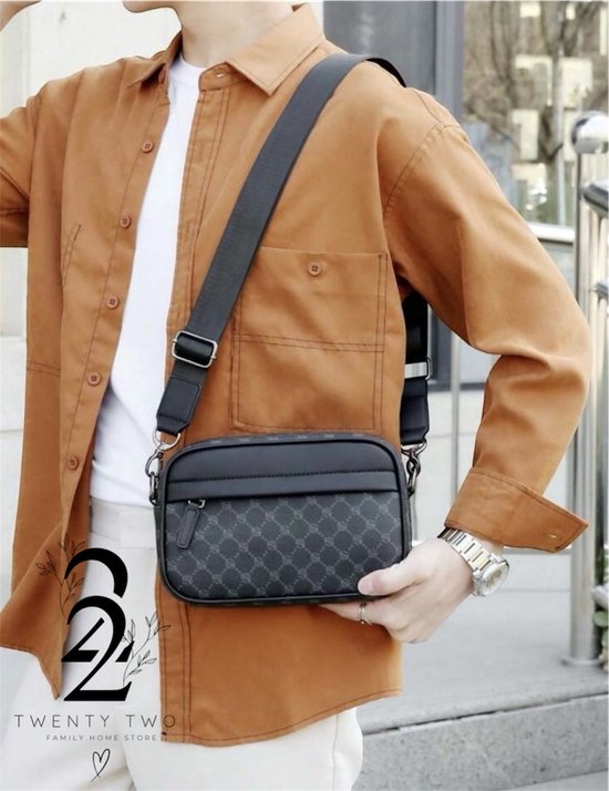 Mannen Schoudertas Mode PU Lederen Messenger Tas Vrije tijd Rugzak