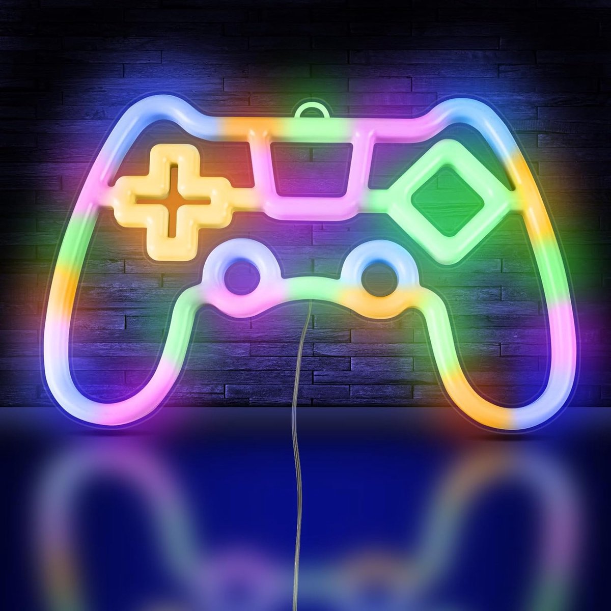 StayPowered Gamer Led-Neonlicht - Overtuigende Gaming Verlichting voor Elke Ruimte - Uniek Gamepad Design - USB & Batterij - Eenvoudig Ophangen - Energiezuinig - Perfect Cadeau - Veilig & Duurzaam - Zwart - Levering Sneller dan Aangegeven!