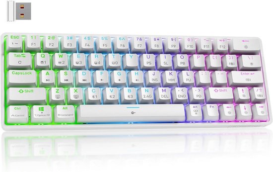 Gaming Keyboard Met Verlichting - Mechanisch Gaming Toetsenbord - Multimedia Toetsen - Qwertz/Qwerty - RGB Verlichting - Led Verlichting - Ergonomische Toetsenbord