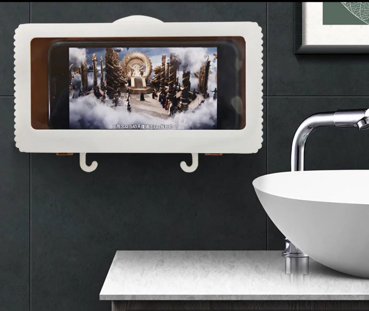 Magic Box - Waterdicht telefoon hoes - Houder - Douche - Keuken - Bad - Wit