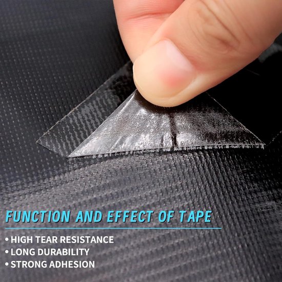 Reparatie tape - Universeel - Transparant - 5cm x 2M - Reparatiedoek - Zelfklevend - Tent Tape - Professioneel - Waterdicht - voor PVC-Gecoate - Waterdichte afdichtingstape van Merkloos — afbeelding 3