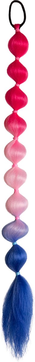 Bubble hair extensions red/pink/blue