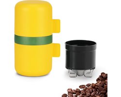 Koffiemolen-2 in 1-BPA-vrij-Brouwbare koffie-Wordt geleverd met 2 kopjes-Perfect voor kamperen, jagen, buiten - geel