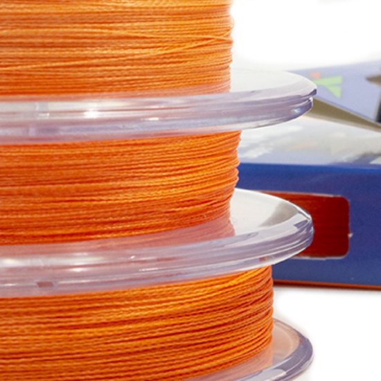 Intech FIRST Braid PE X4 1.2 - gevlochten lijn voor roofvis - 100m - oranje van Intech — afbeelding 2